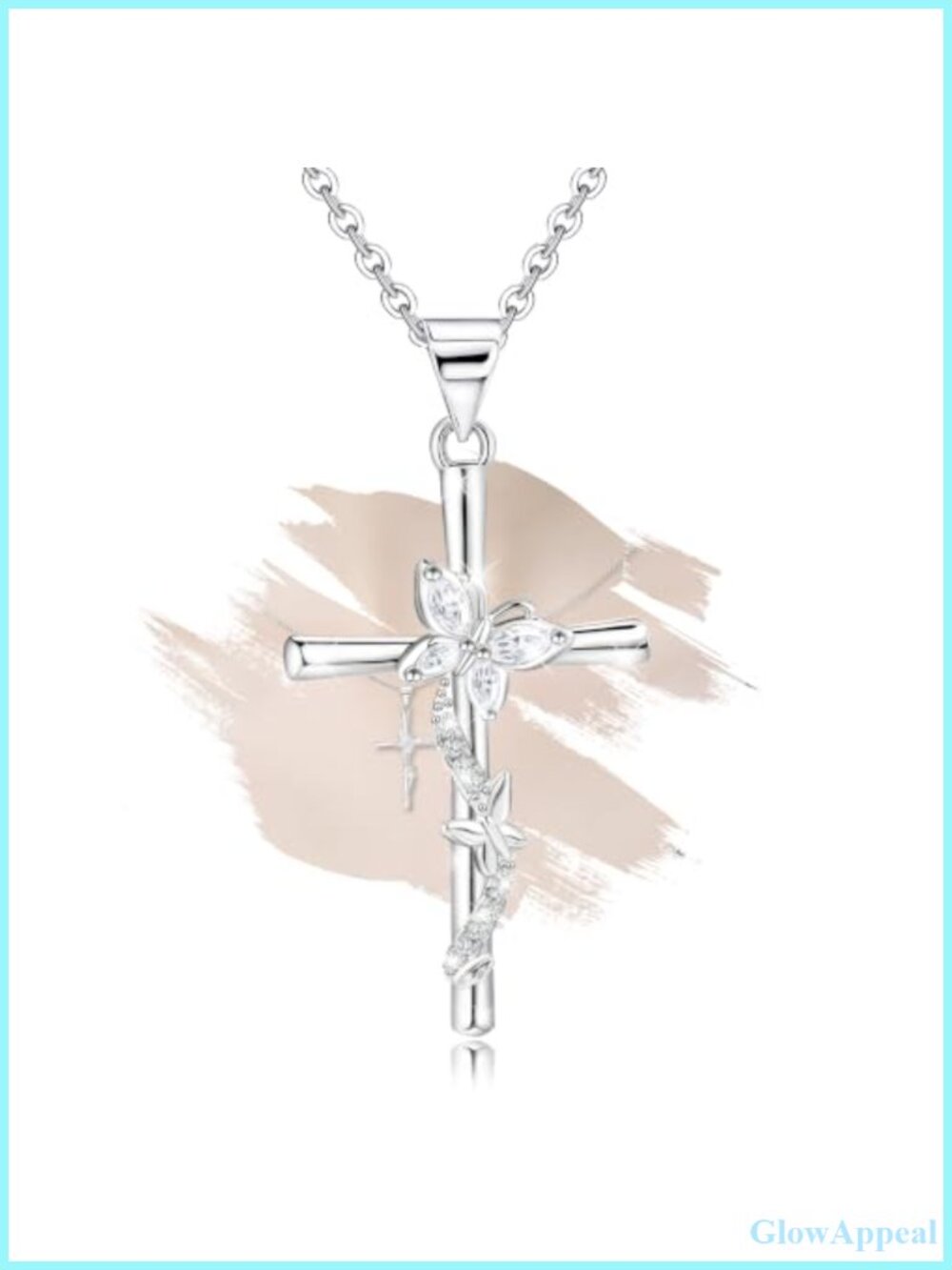 14K Gold Plated Love Knot Pendant Necklace 925 Sterling Silver CZ Women